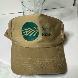 Vintage Tan Baseball Cap with Green Graphic